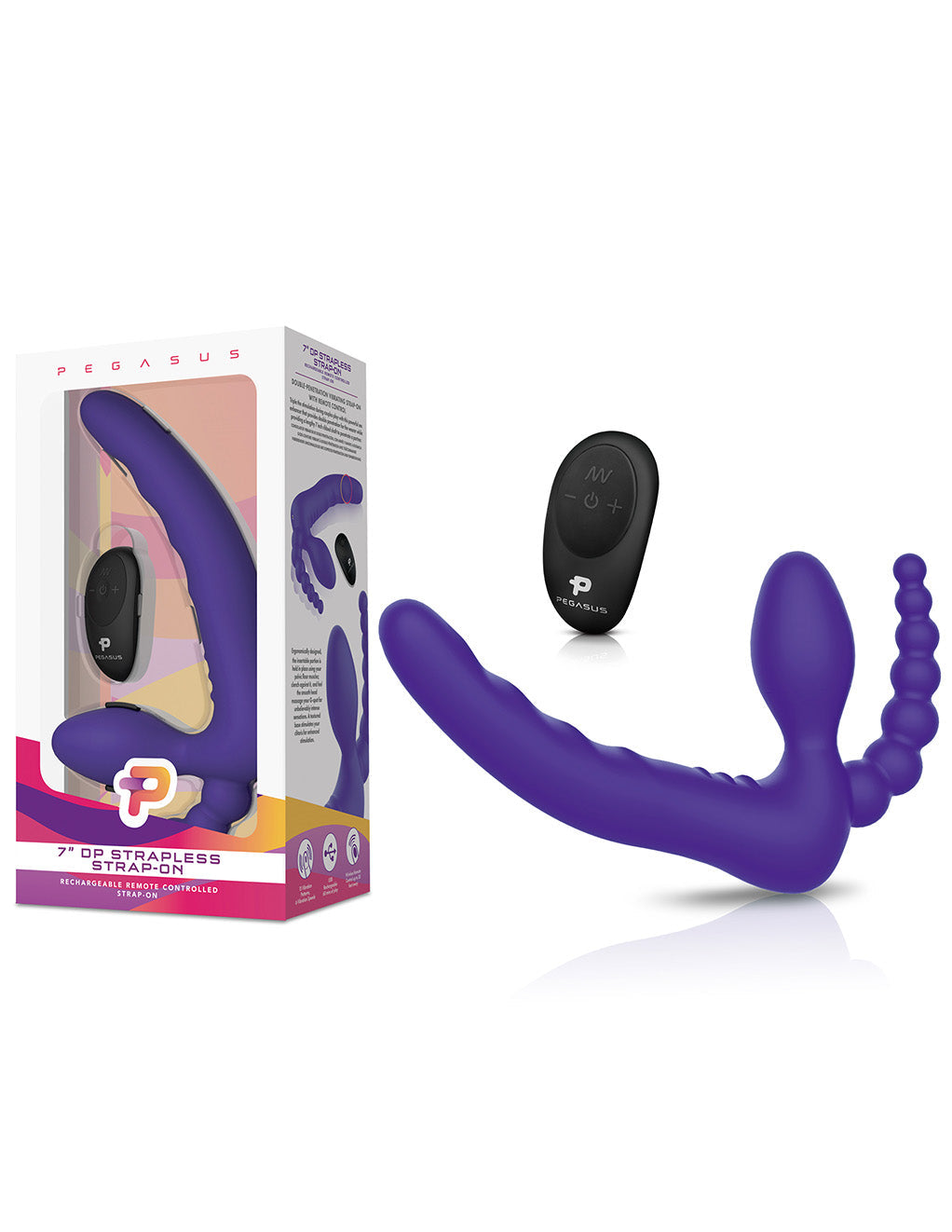 Pegasus 7" Strapless DP Strap-On- Package