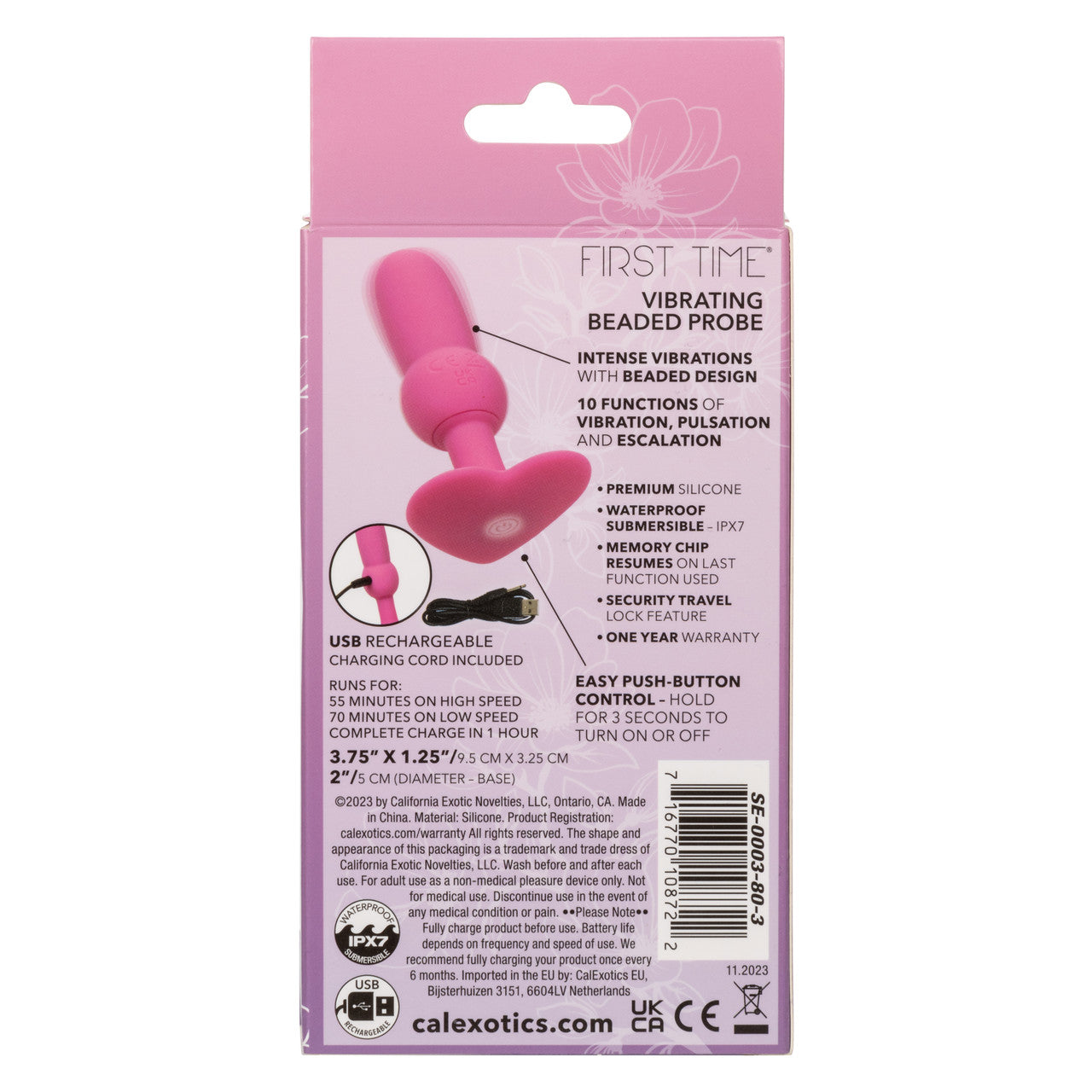 Entrenador Anal Primer Tiempo Tres Cuentas Rosa