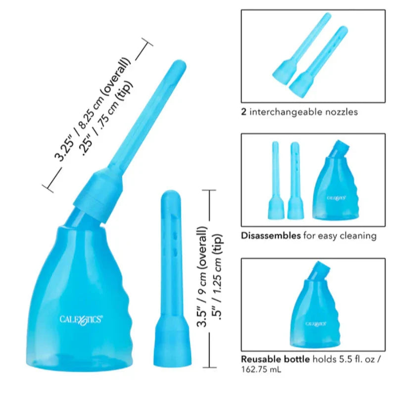 Ducha Anal Y Vaginal 3Pz Azul Ultimate Douche Anal Azul Calexotics