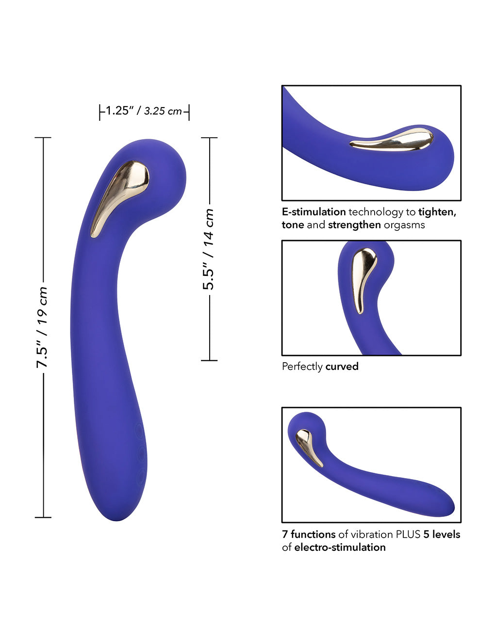Impulse Electro-Stimulator Petite G-Spot Vibrator- Sizing