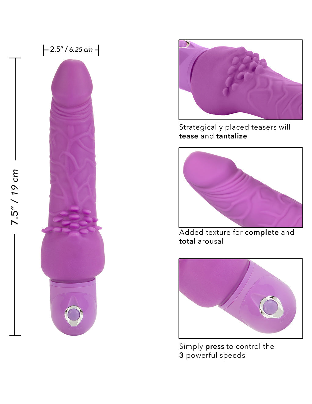 Power Stud Cliterrific- Size dimensions