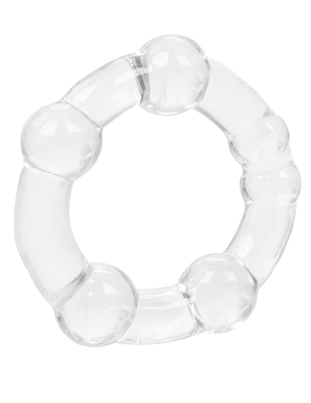 California Exotics 3 Piece Silicone Island Rings- Clear- Front