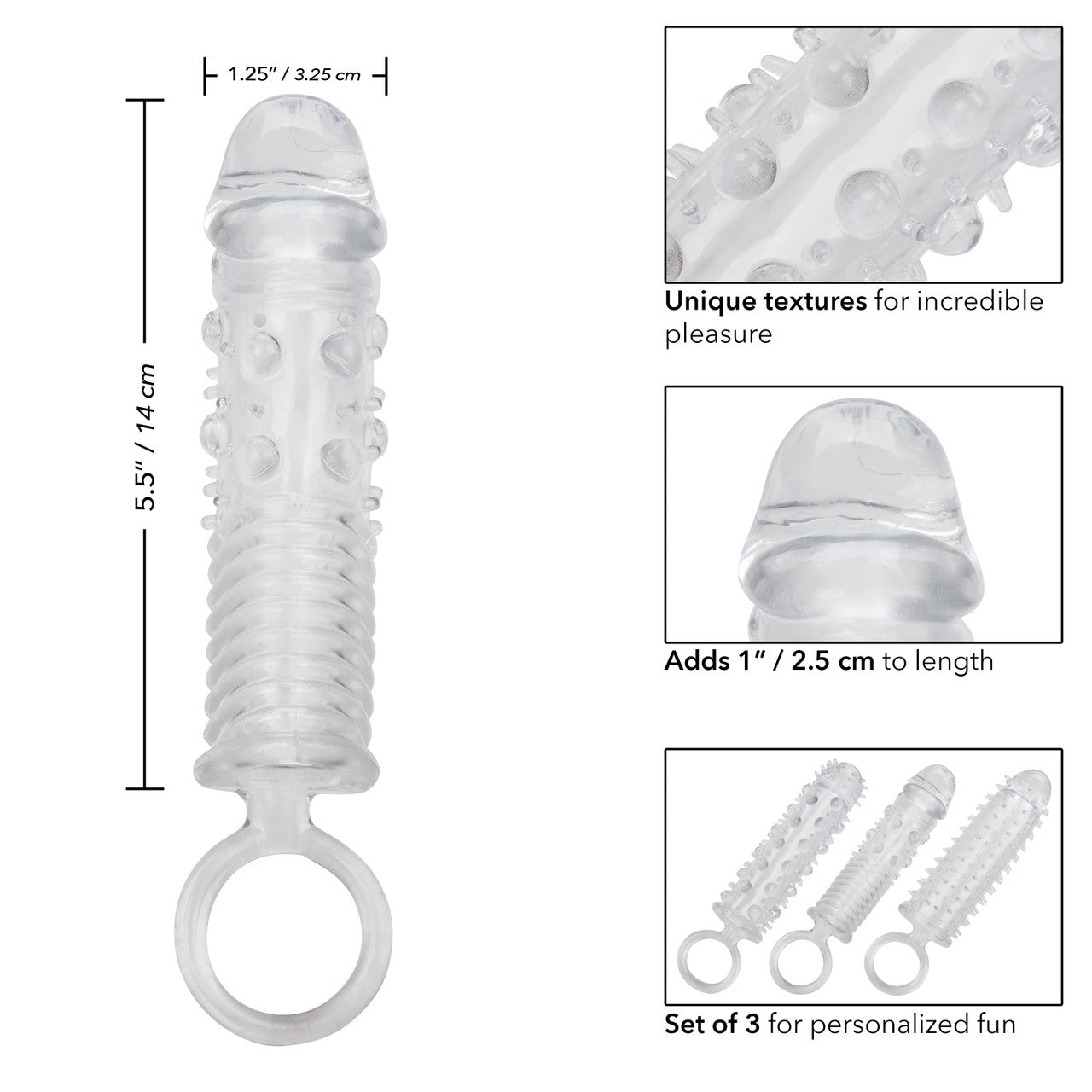 Juego De Extensión Texturizada De 3 Piezas
