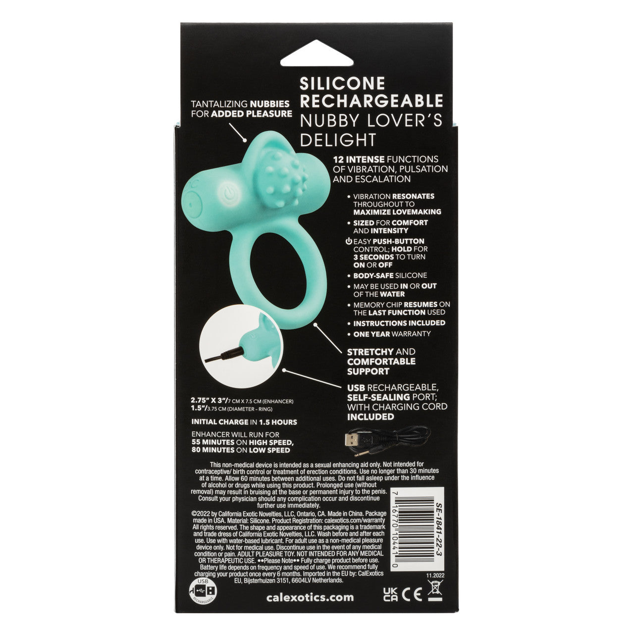 Silicone Rechargeable Nubby Lover’S Delight