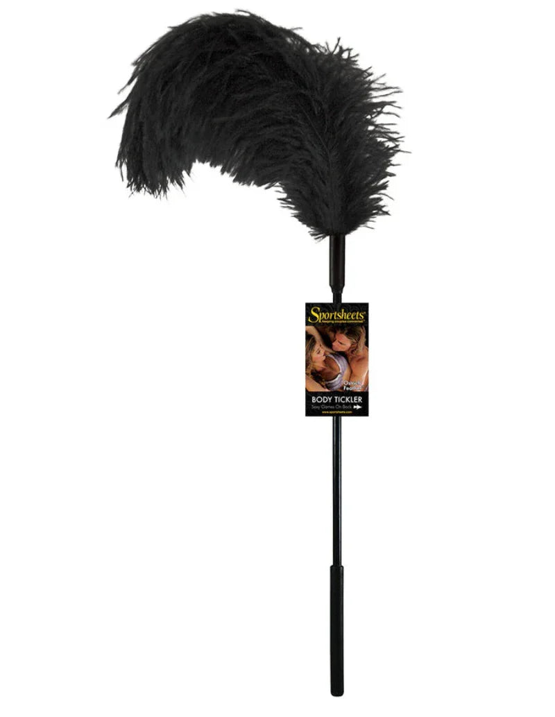 Bondage Cosquilleo De Plumas De Avestruz Negro