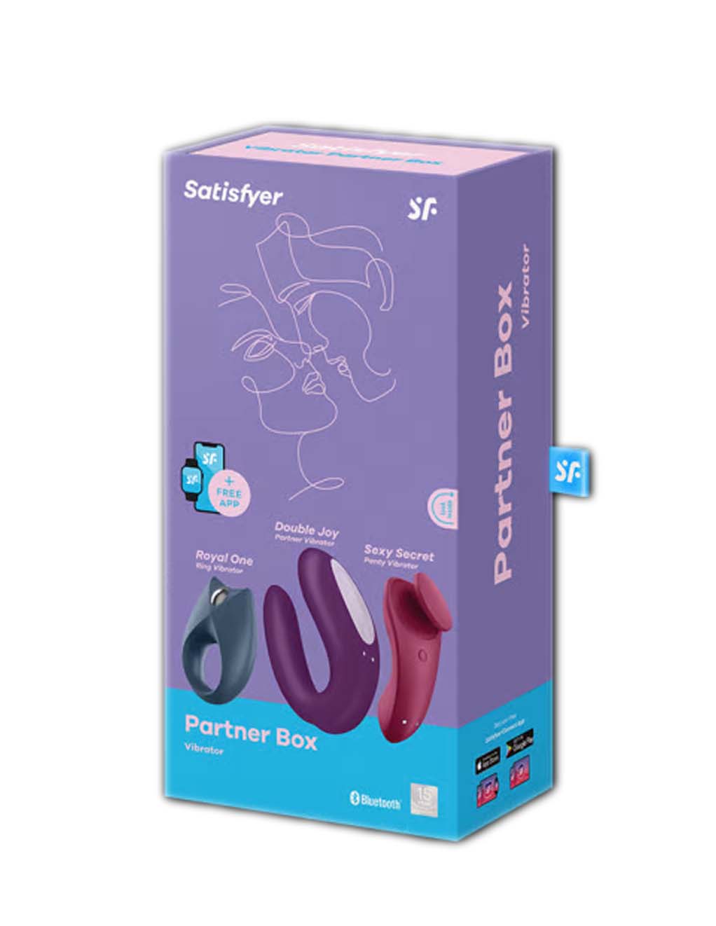 Vibradores Kit 3 Pz, Anillo Vibrador, Vibrador Para Punto G Y Vibrador De Braguita Satisfyer Partner Box 3 3Pc Set