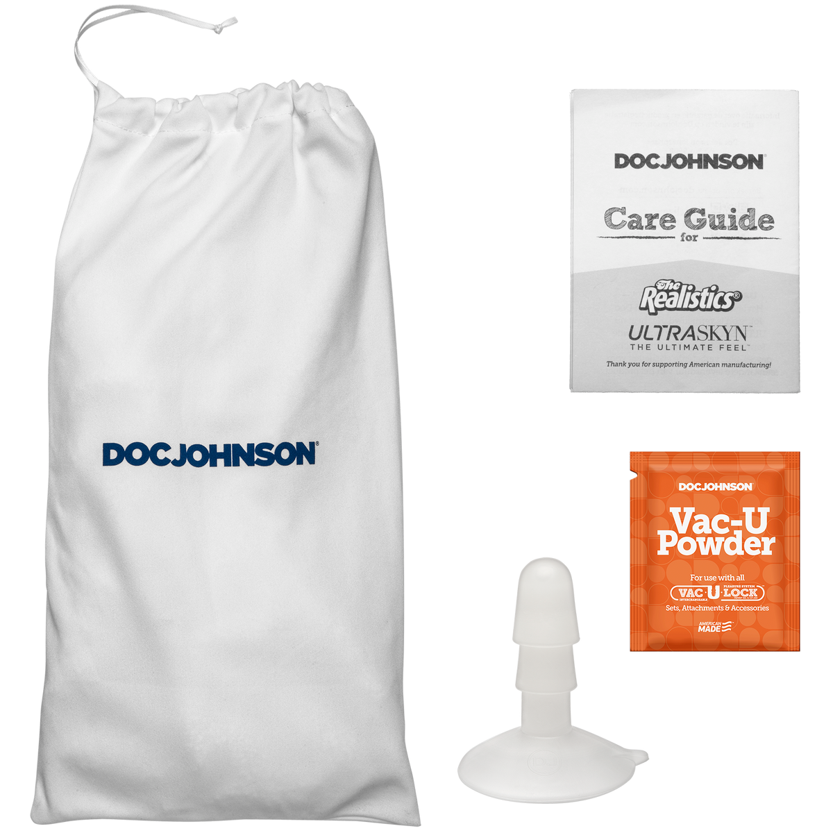 The Realistic Cock - Con ventosa extraíble Vac-U-Lock - ULTRASKYN - 7 Pulgadas - Caramelo