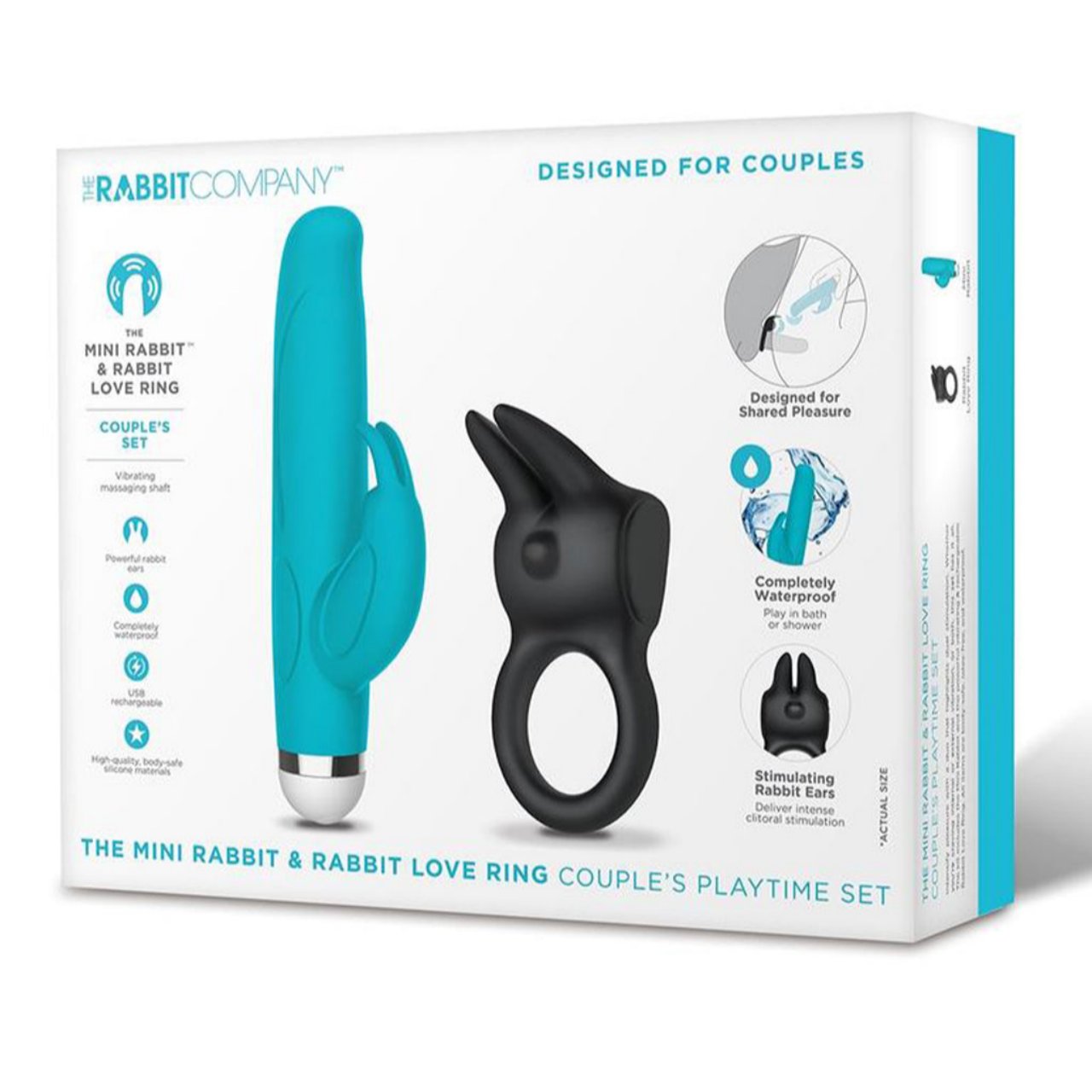 The Rabbit Company Mini Rabbit & Love Ring Set- Package