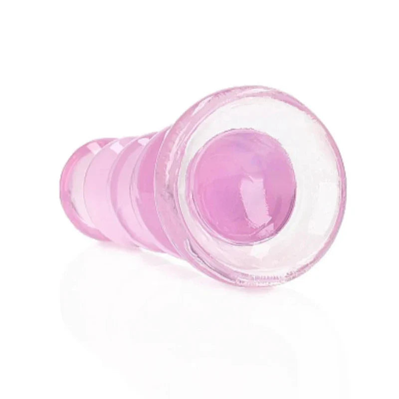 Dildo Con Curvas Realista Crystal Clear 5,5" Con Ventosa Rosa Realrock