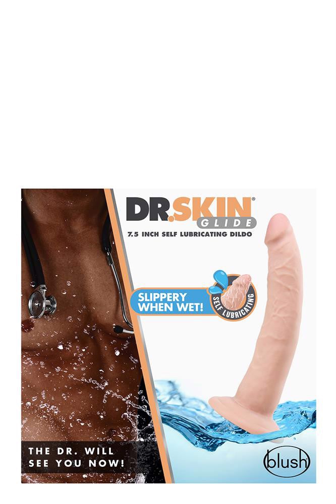 Dr. Skin Glide 7.5_ Self Lubricant Dildo Vainilla