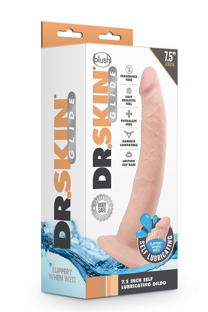 Dr. Skin Glide 7.5_ Self Lubricant Dildo Vainilla