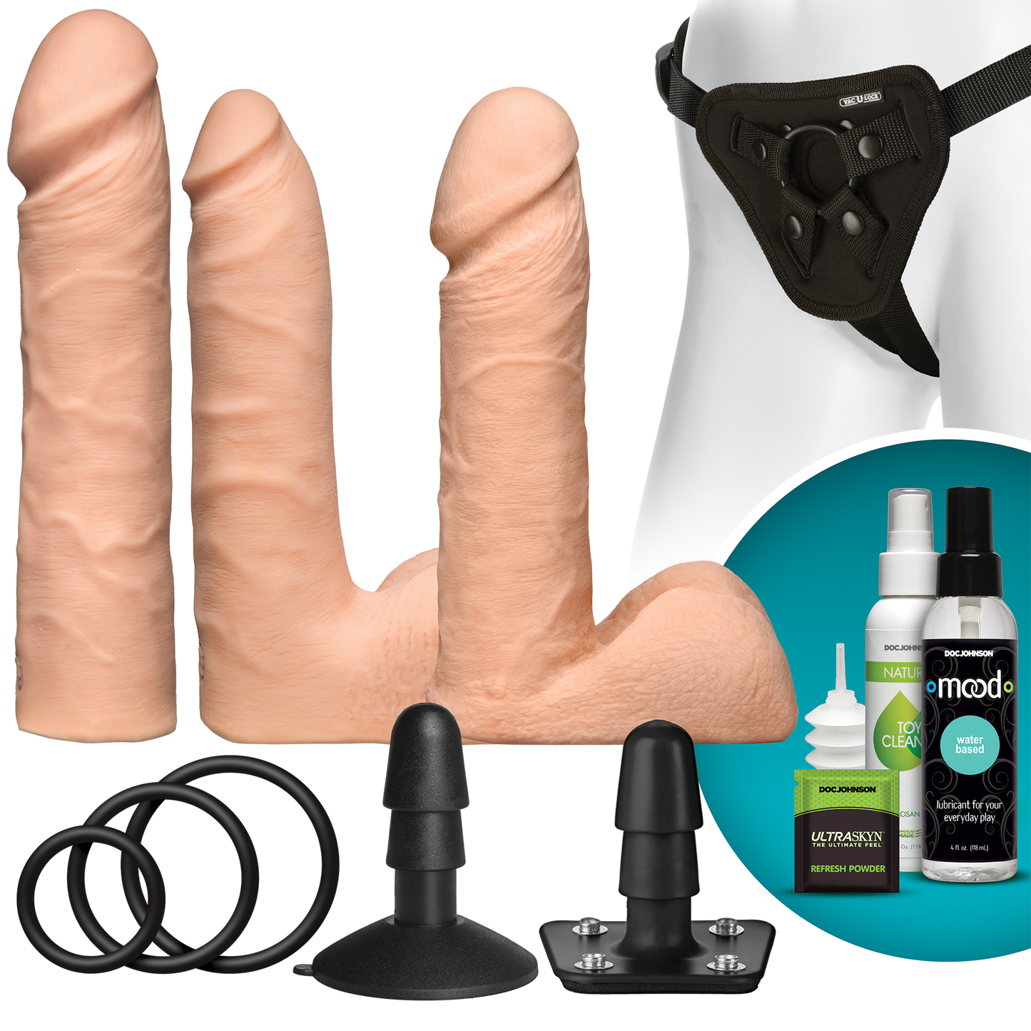 Vac-U-Lock - Juego ULTRASKYN de doble densidad - Vainilla