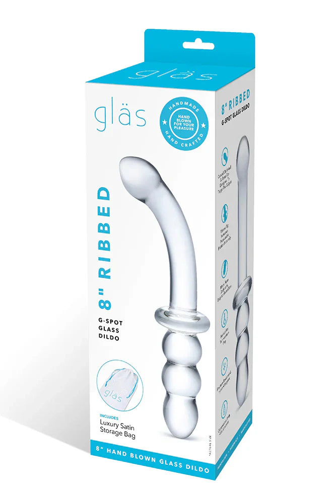 Consolador De Vidrio  Ribbet G-Spot 8"