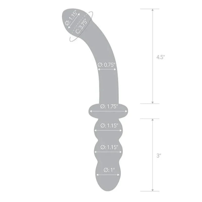 Consolador De Vidrio  Ribbet G-Spot 8"