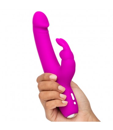 Vibrador Conejito Con Estimulador De Clitoris Happy Rabbit Slimline Realistic Purple