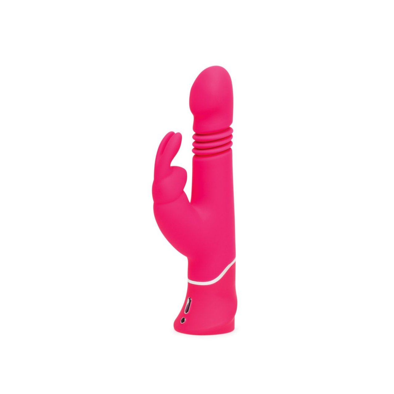 Vibrador Con Estimulador De Clitoris Happy Rabbit Thrusting Realistic Pink