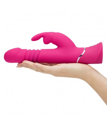 Vibrador Con Estimulador De Clitoris Happy Rabbit Thrusting Realistic Pink
