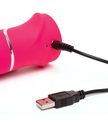 Vibrador Con Estimulador De Clitoris Happy Rabbit Thrusting Realistic Pink