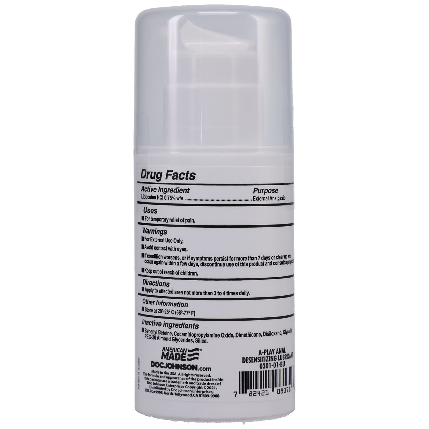 A-Play - Lubricante desensibilizante anal - Fórmula en gel