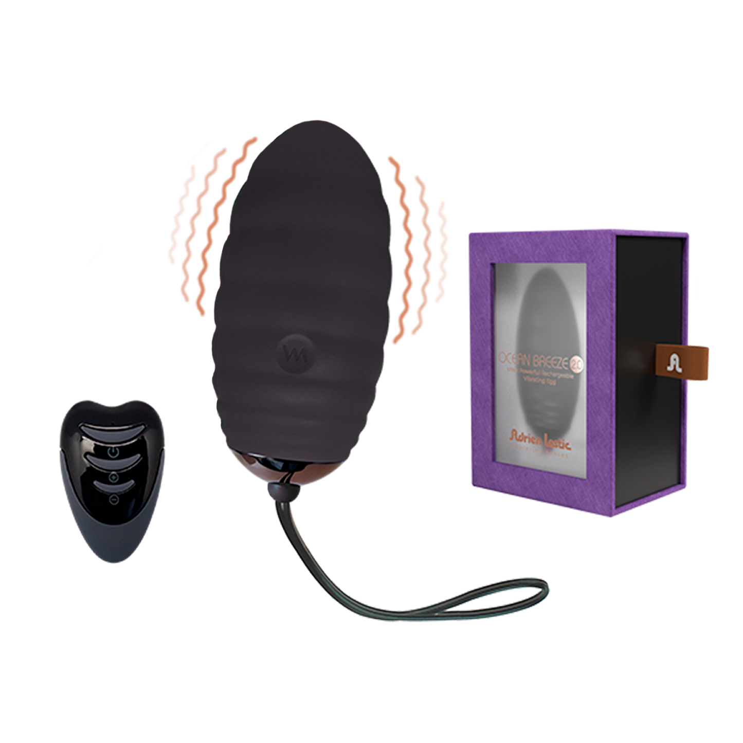 Adrien Lastic - Ocean Breeze 2.0 - Huevo vibrador recargable ultra potente - Negro