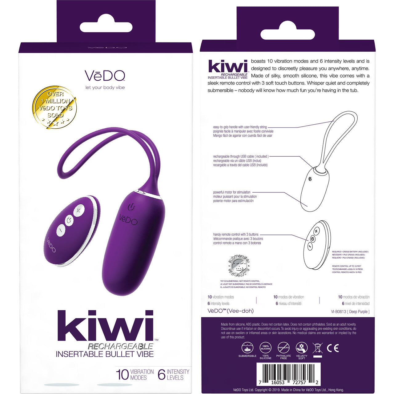 Bala Vibradora Kiwi De Vedo