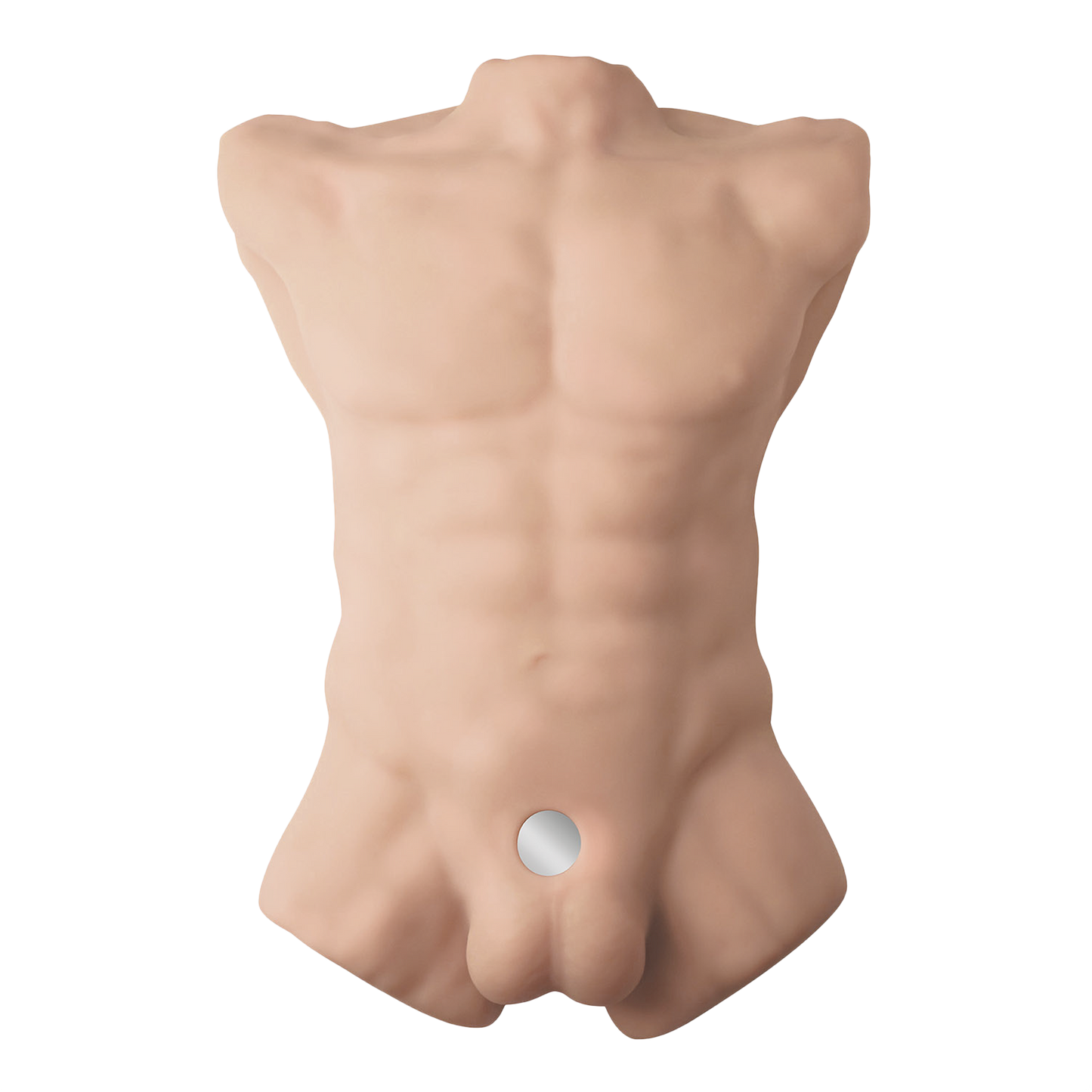 SILEX-D - Apollo L Torso Masculino + Dildo de Silicona Líquida Modelo 2 (7") - Vainilla