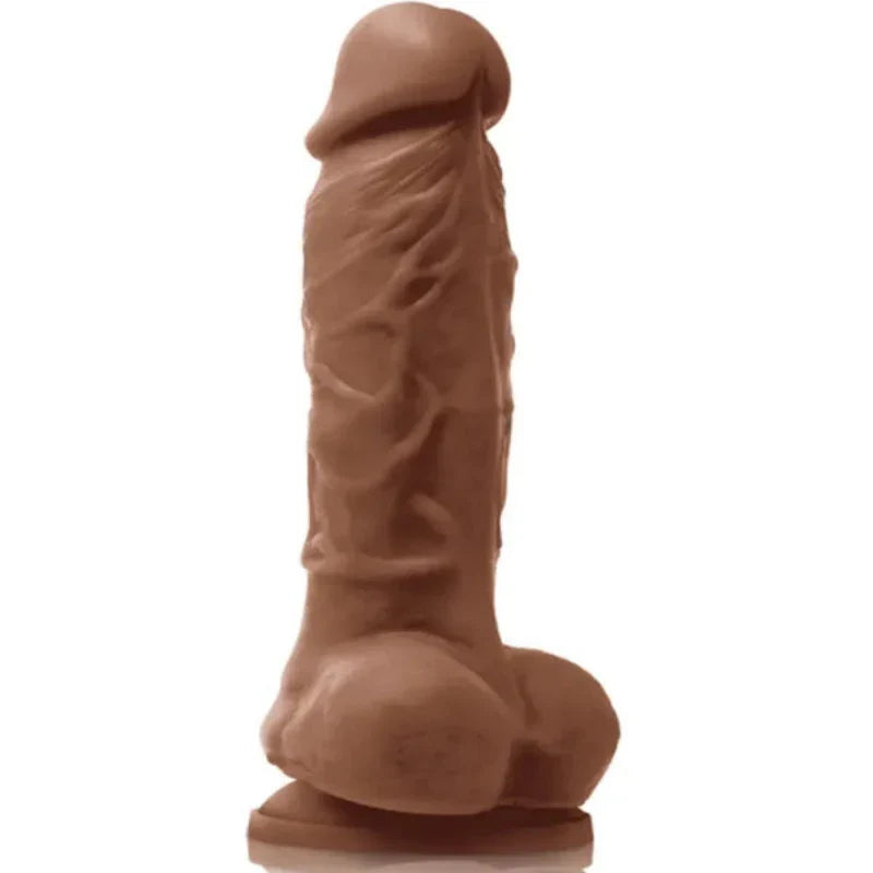 Dildo Cafe  5¨Con  Ventosa Colours Pleasures 5" Dildo Brown
