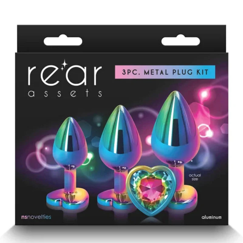 Entrenador Anal Multicolor Rainbow Corazón