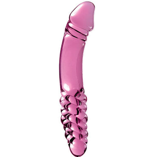 Icicles No 57 Double-Sided Glass Dildo 9 inch Pink
