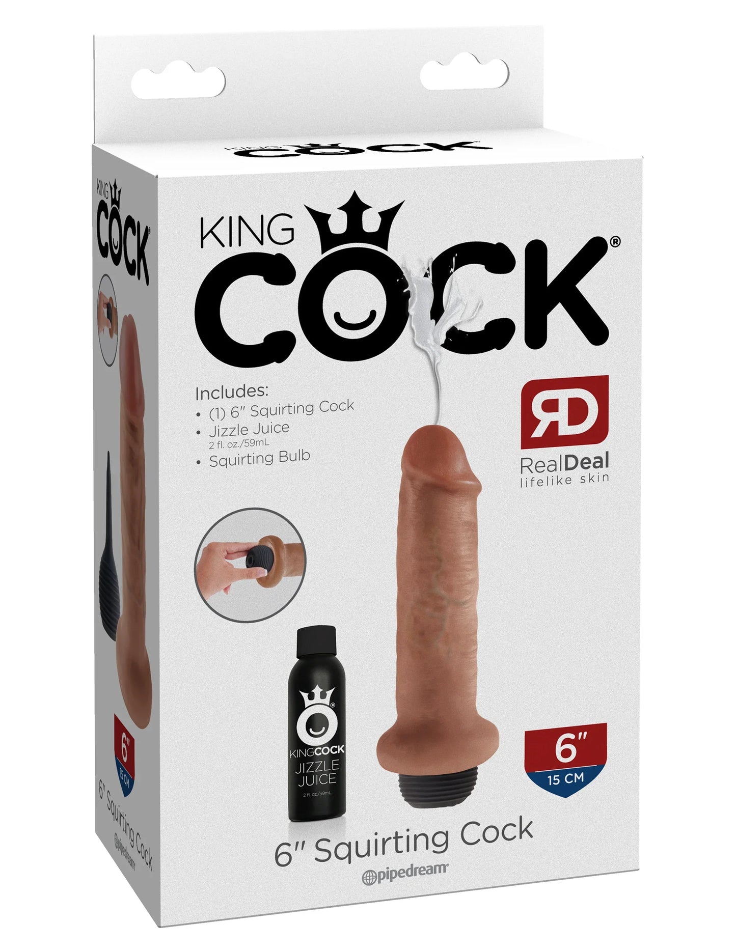 Pene Realistico Eyaculador Natural 6" King Cock