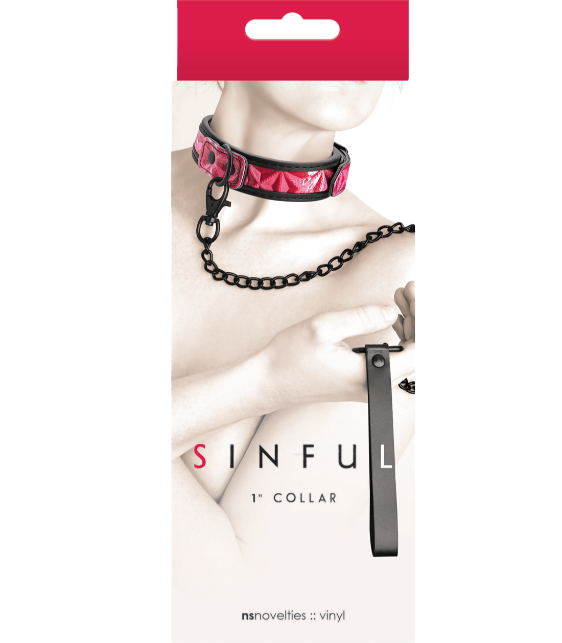 Bondage Collar Y Correa Ajustables Collar Sinful 1"