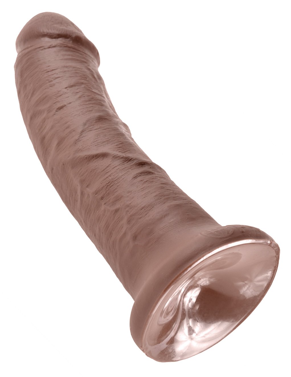 King Cock 8 Inch Realistic Dildo- Brown- Bottom
