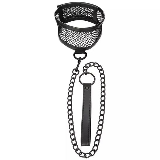 Bondage Collar Y Correa De Rejilla S&M