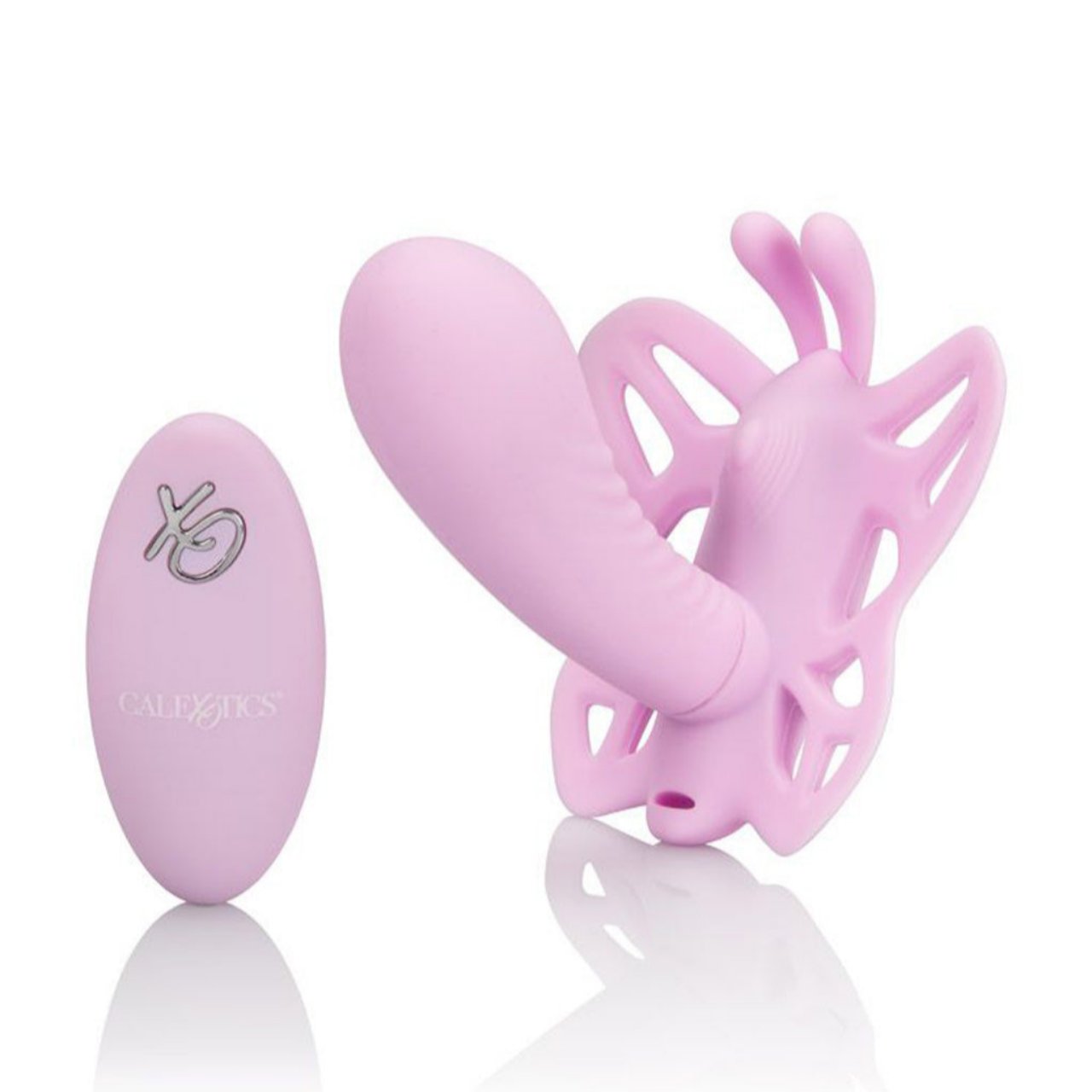 Cal Exotics Pink Venus Butterfly Remote Dual Stimulation MassagerCalExotics Venus Butterfly Venus G- Front with remote