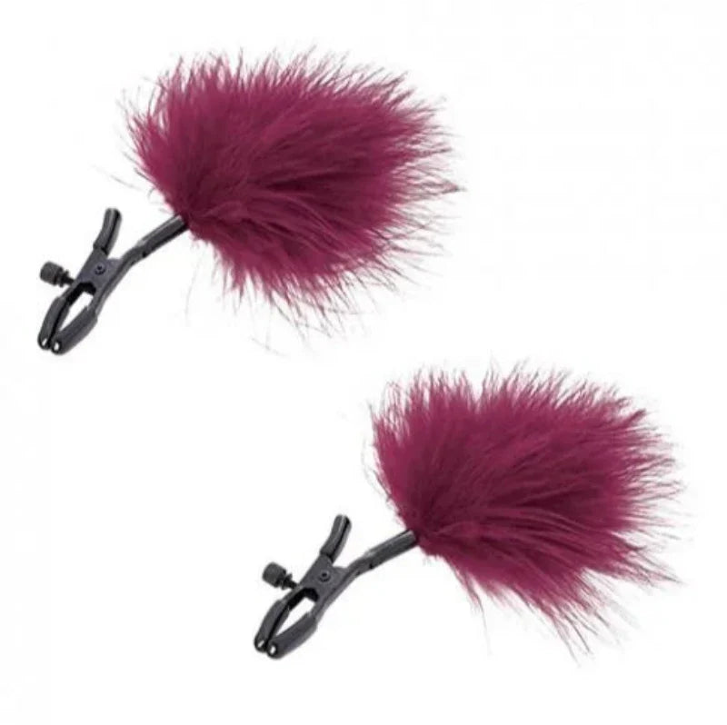Pinzas Para Pezones Con Plumas S&M