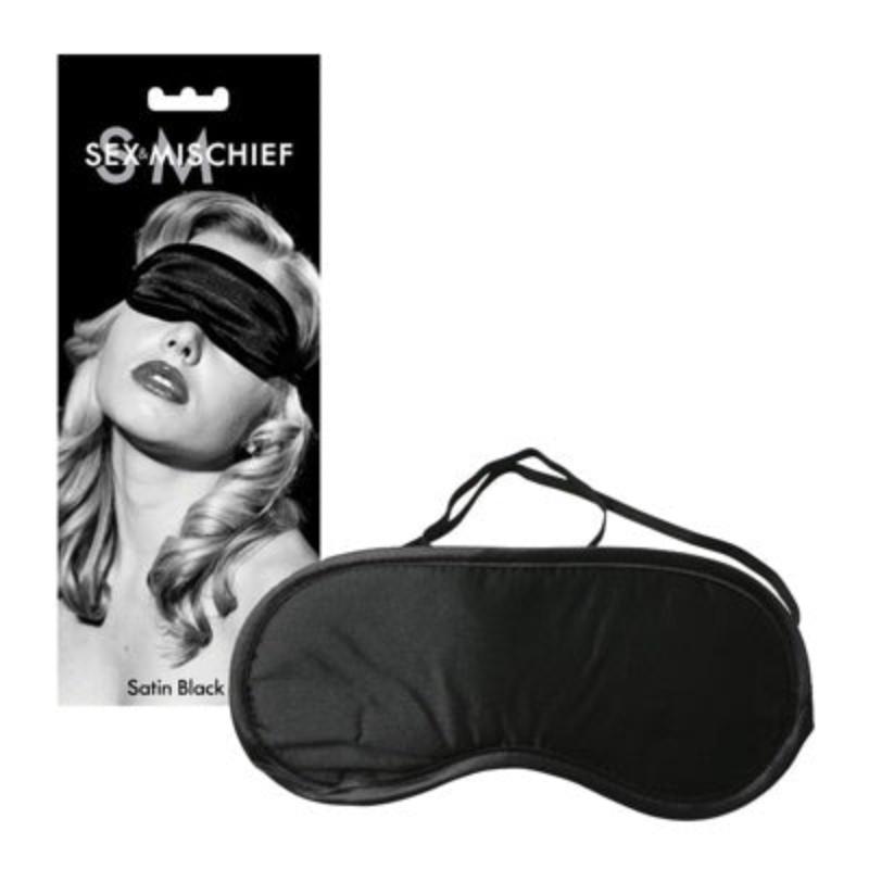 Vendaje De Ojos Satinado Negro S&M