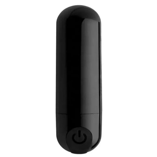 Bala Vibratoria Metálica Recargable, Color Negro