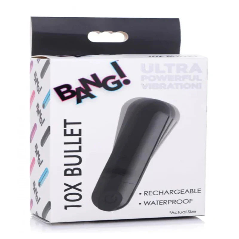 Bala Vibratoria Metálica Recargable, Color Negro